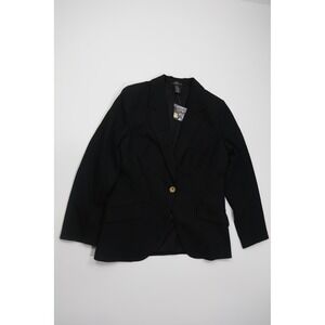 Midnight Velvet Blazer Tailored Structured XS Black Professional Business